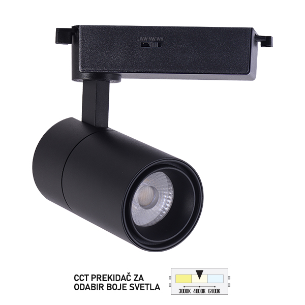 LED šinski reflektor TL08-20CCT BK-KELVINLITE