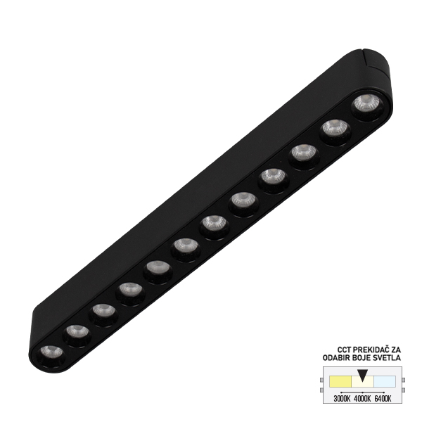 LED magnetna svetiljka CCT ULTRA SLIM FMS2001-12 BK-kelvinlite