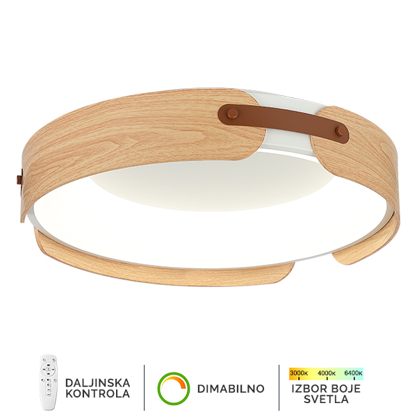 LED plafonska lampa F2097-63C WH+WD-kelvinlite
