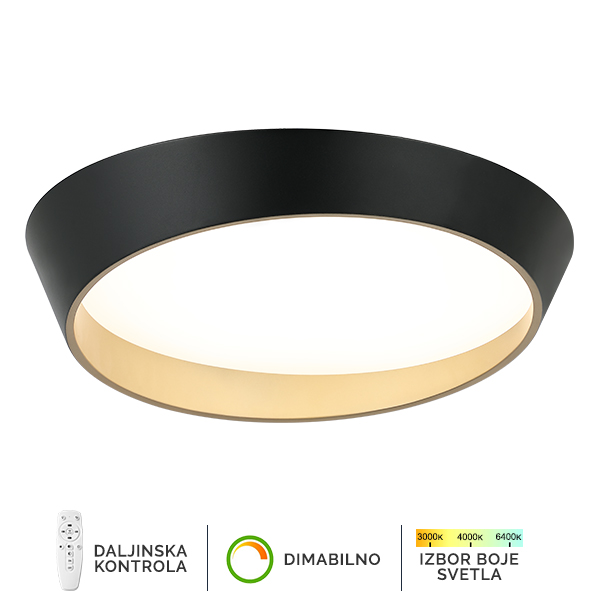 LED plafonska lampa F2098-75C BK+SG-kelvinlite