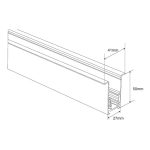 Ugradna magnetna šina 2M FMTU03-2 WH-kelvinlite