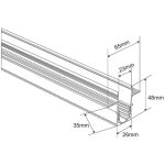 Ugradna magnetna šina 3M FMTU02-3 WH--kelvinlite