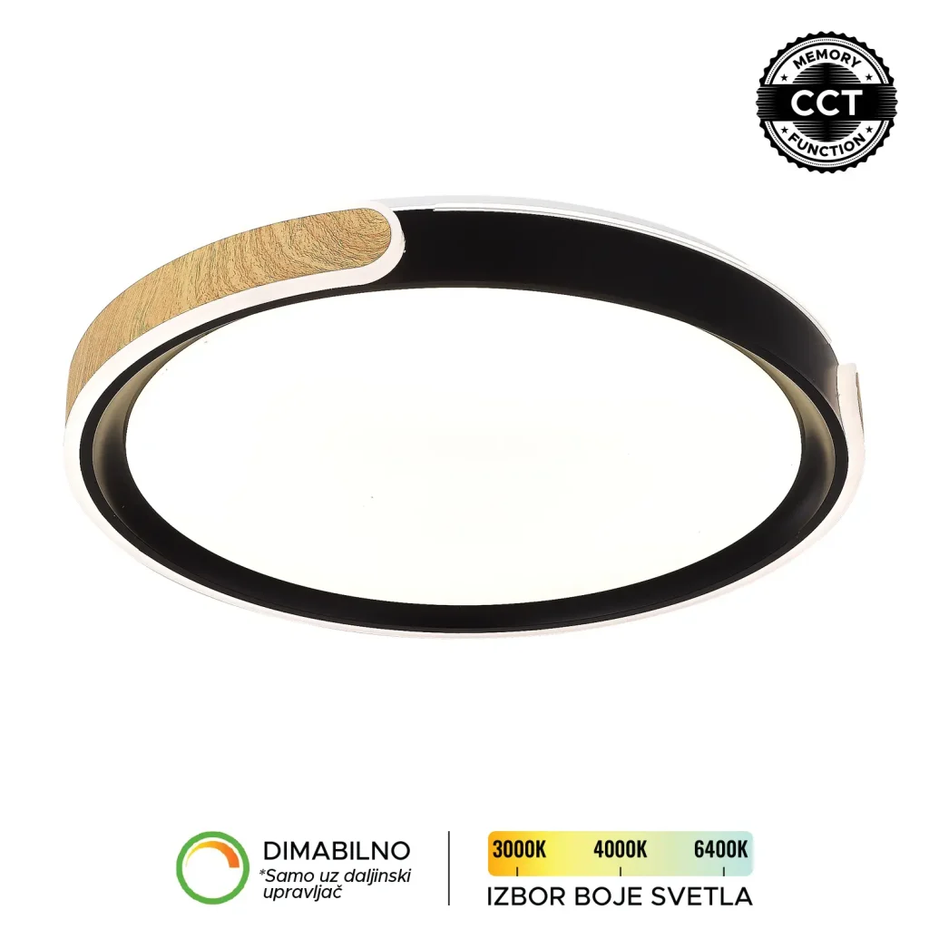 LED plafonjera LP-407-70R BK+WD-kelvinlite