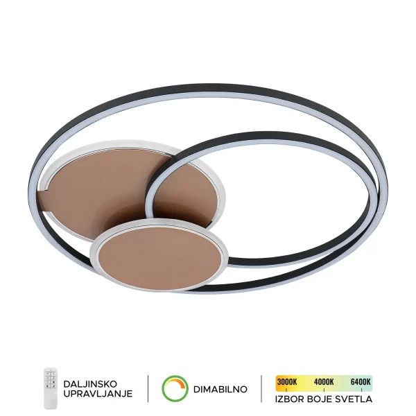 LED plafonska lampa F2102-36C BK+RG-kelvinlite