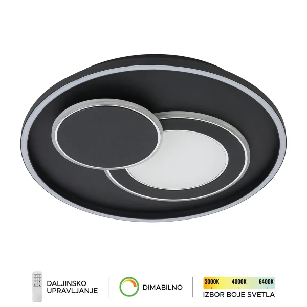 LED plafonska lampa F2106-24C BK-kelvinlite